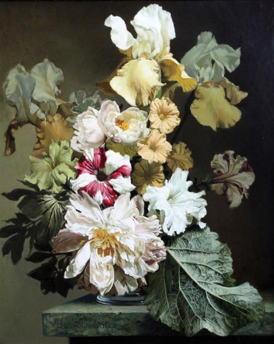 § Bennett Oates (1928-2009) Golden Flowers 21 x 18in.